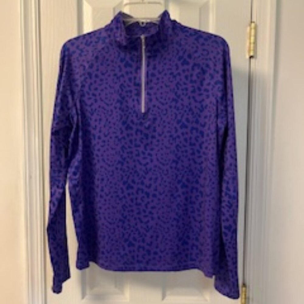 Lady Hagen Purple Animal Print Golf Jacket - Size M